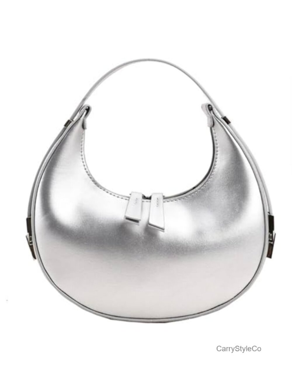 Small PU Leather Hobo Shoulder Bag Clutch Wristlet Adjustable Strap Women
